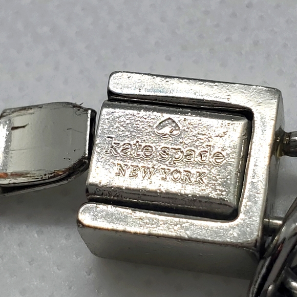 KATE SPADE NY-Electric Garden Crystal floral rhinestone necklace-vintage -silver - Picture 4 of 11